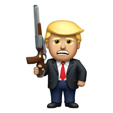 Donald trump with a shotgun sticker