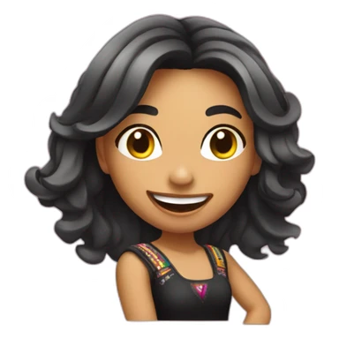 Thrilled mexican girl hip hop dancer sticker