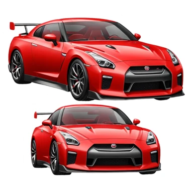 GTR turbinado vermelha sticker