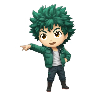 Izuku Midoriya qui a le pouce en l'air sticker