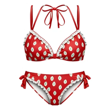 Strawberry patterned bikini sticker