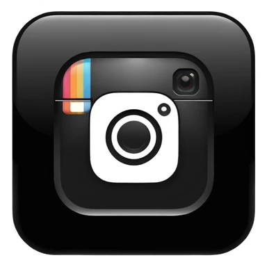 Logo instagram black  sticker