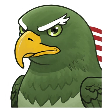 American flag with eagle’s wings sticker