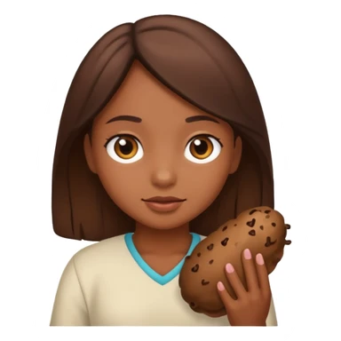 Girl holding poop sticker