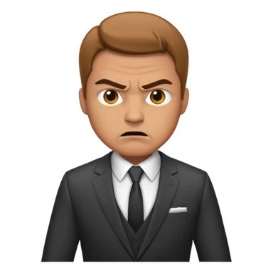 very angry male boss in suit sticker