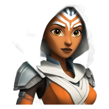 ahsoka tano with lightsabers sticker