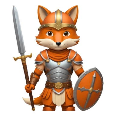 a fox Roman Gladiator sticker