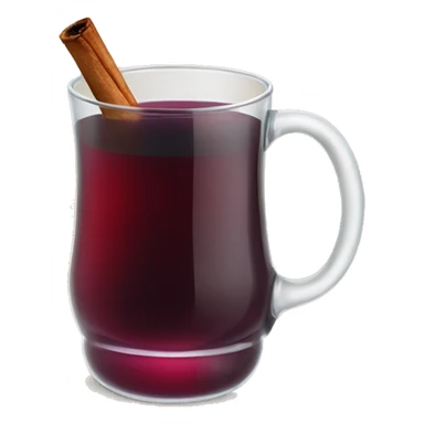 A glass of realistic mulled wine sticker