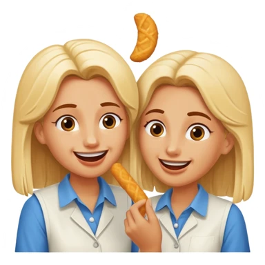 Aurore and Enzo are arguing about mozzarella sticks sticker