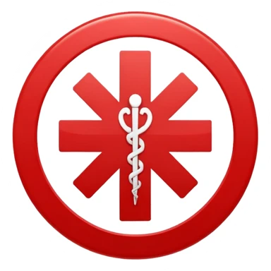 Front-facing medical cross symbol inside a simple circle, minimal line-art, clean modern style, straight angle, simple outlines, no background, transparent, represents “health / medical challenges / difficulty sticker