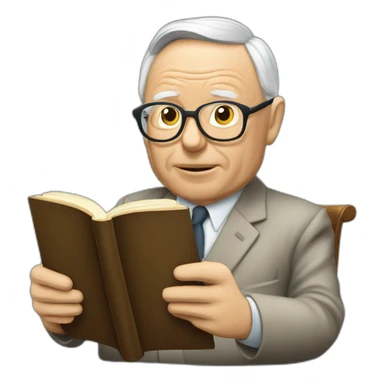old charlie munger reading a book sticker