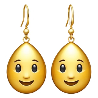 create a golden earrings emoji  the most attractive any one or all of them ill choose it should be fully golden sticker