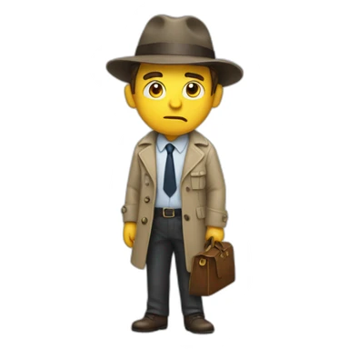 a detective looking for a clue sticker