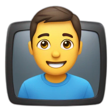 Computer display with video call sticker