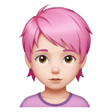 Enfant avec cheveux rose  sticker