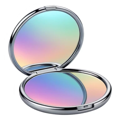 Iridescent compact mirror sticker