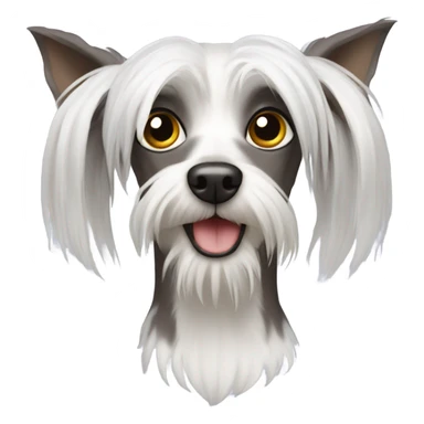 Chinese crested dog with Tshirt  sticker