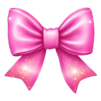 Cute pink bow with sparkles  sticker