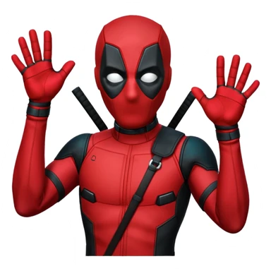 DeadPool from marvel rivals saying hi sticker