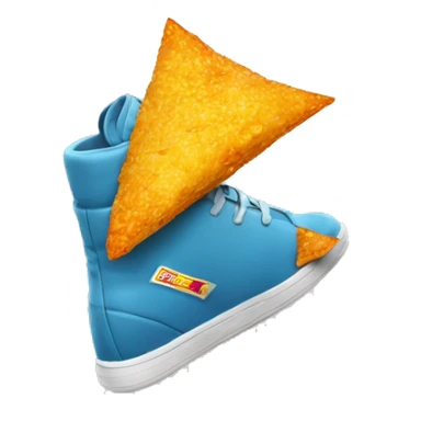 un sachet de Doritos qui porte des chaussures jaunes sticker
