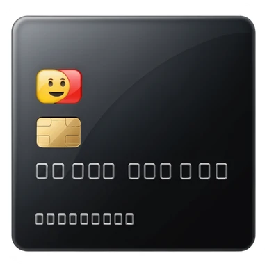 black credit card, no text, no numbers sticker