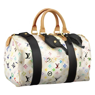 White and black Louis Vuitton Duffle Bag  sticker