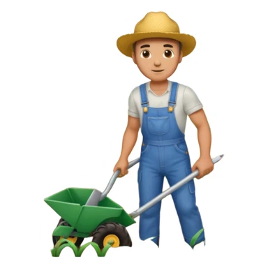 man plowing a field sticker