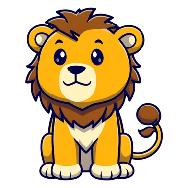 flirtatious lion looking sideways with suggestive expression sticker