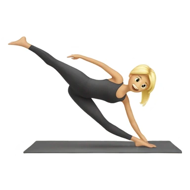 Blondy girl doing pilates sticker