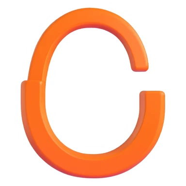 luxury horseshoe, 3D, orange, fine stitching, inspired by Hermès, no text sticker