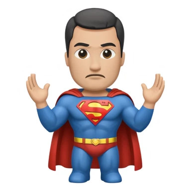 a moai emoji with a superman cape with the original face or the moai emoji with a super man saving people vibe like the superman there is some man waiting in the sky meme but the moai sticker