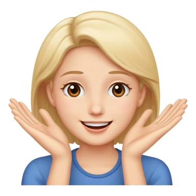 Romance - feeling of excitement associated with love - hands to one side of face sticker