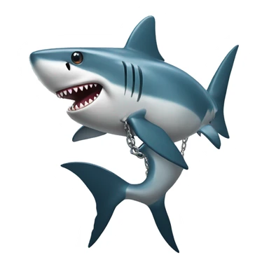 Shark with chain sticker