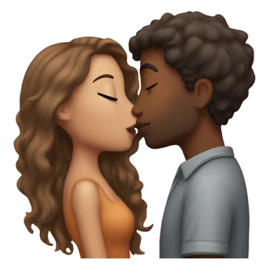 bf and gf kissing sticker
