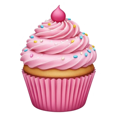 Cupcake with pink icing sticker