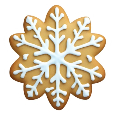 Make a sugar cookie with a snowflake design  sticker