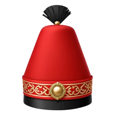 classic red fez hat with black tassel sticker
