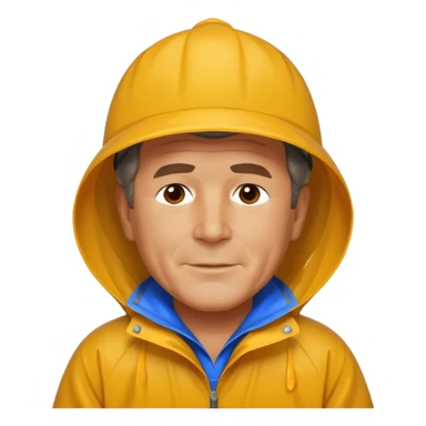 George bush in rain gear sticker