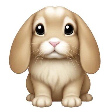 Light brown holland lop bunny sticker