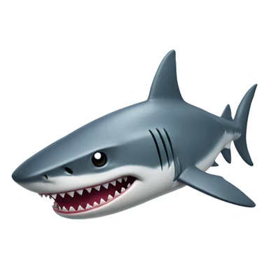 A shark with a realstic toy gun sticker