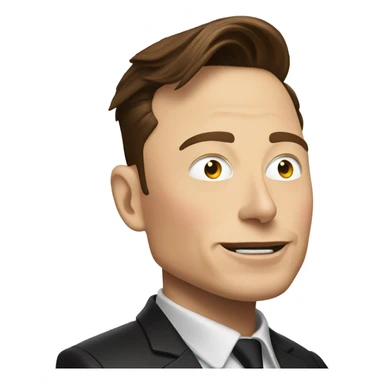 Elon musk in Tesla  sticker