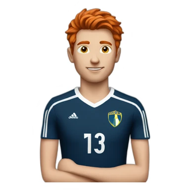 young-men-redhead-soccer-player-boca-jrs-jersey sticker
