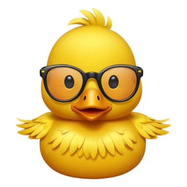 dame un pato amarillo con lentes oscuros sticker