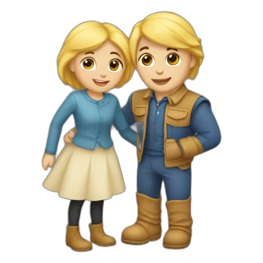 Deux amoureux sticker