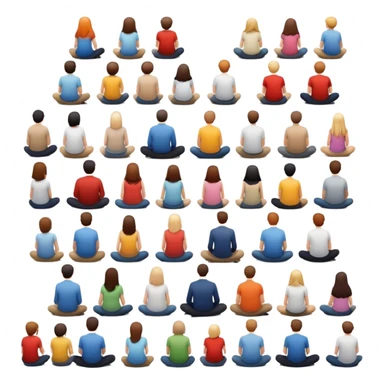 people facing away sitting  sticker