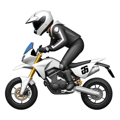 Supermoto in wheelie  sticker