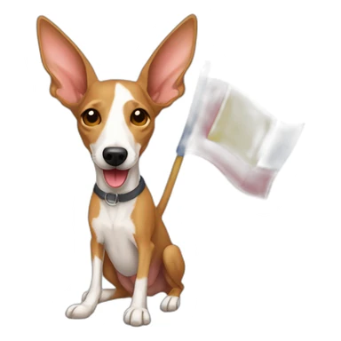 podenco con bandera de colombia sticker