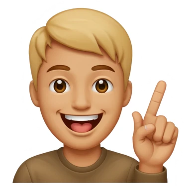 Laughing emoji with middle finger sticker
