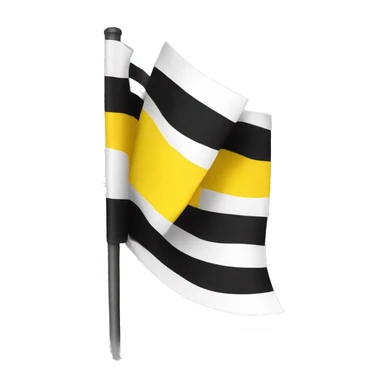 black yellow white flag sticker