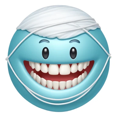 A ball of dental floss  sticker